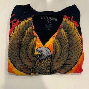 Biker style deep cut shirt